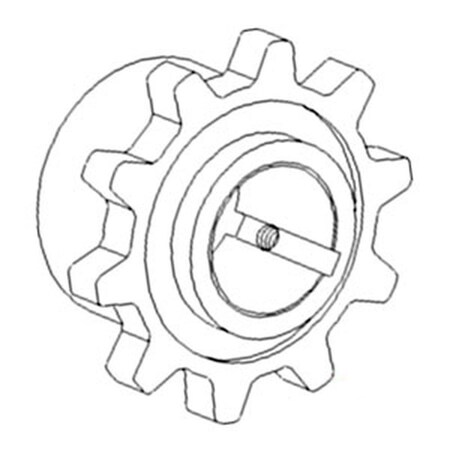 Aftermarket H159613 Combine Feeder House Feeder Chain Sprocket for Fits JD 9410 9450 9510 9 COG10-0066